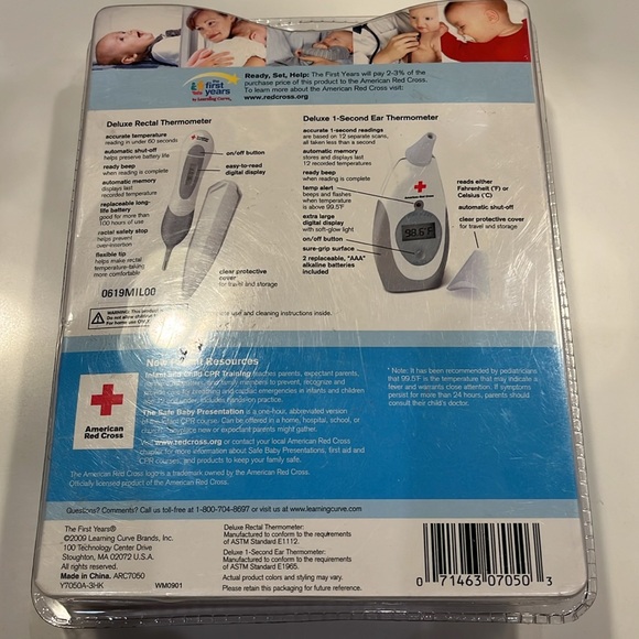 Red Cross Infant and Toddler Thermometer Kit NEW - Picture 2 of 2